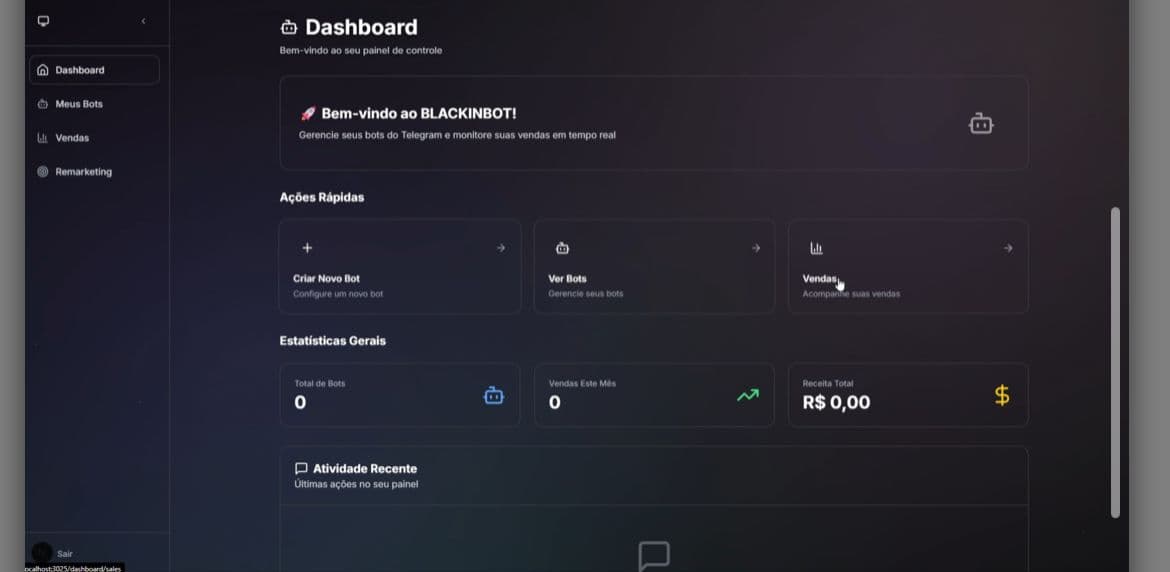 Dashboard — BlackinBot