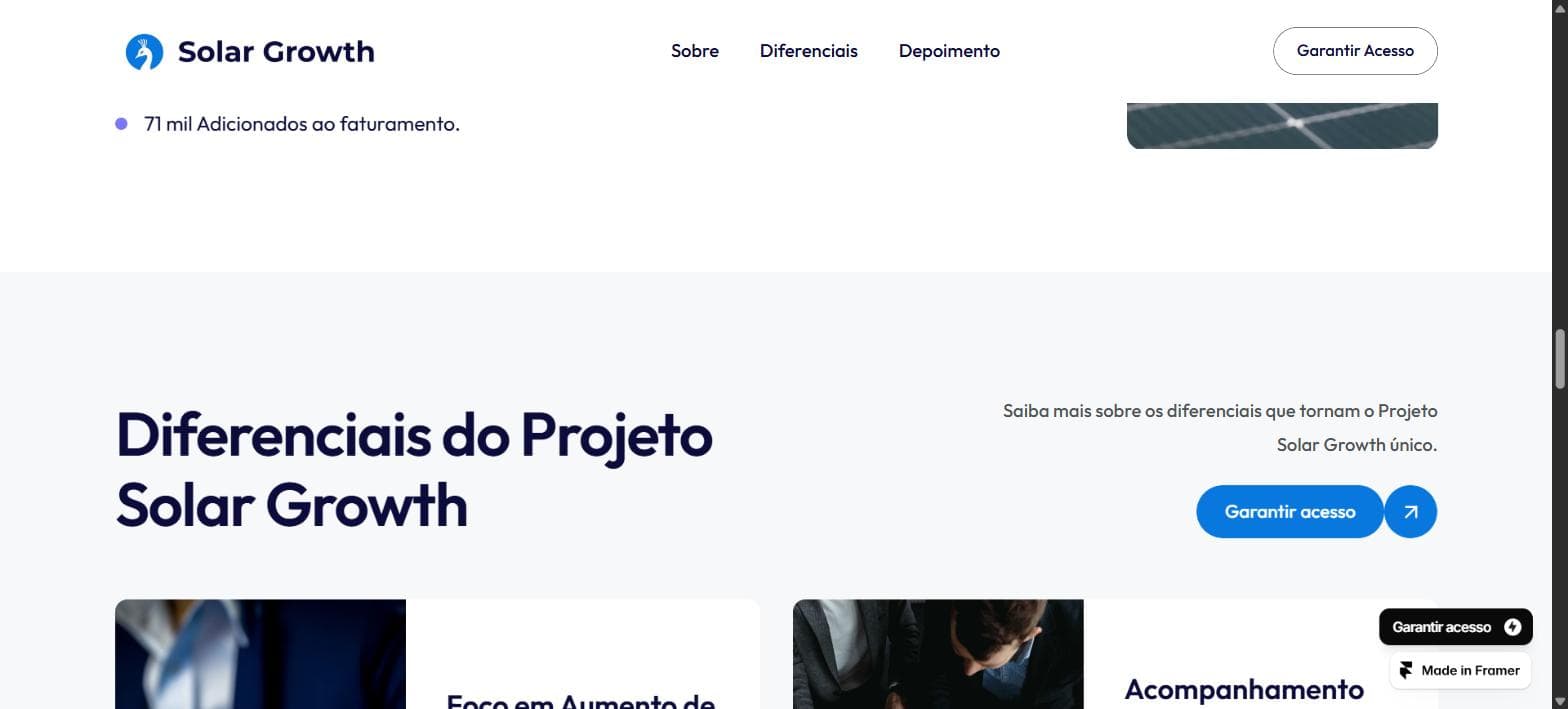 Prova social — Solar Growth