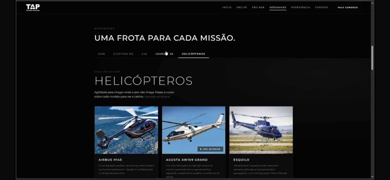 Navegação mobile — TAP Aviation