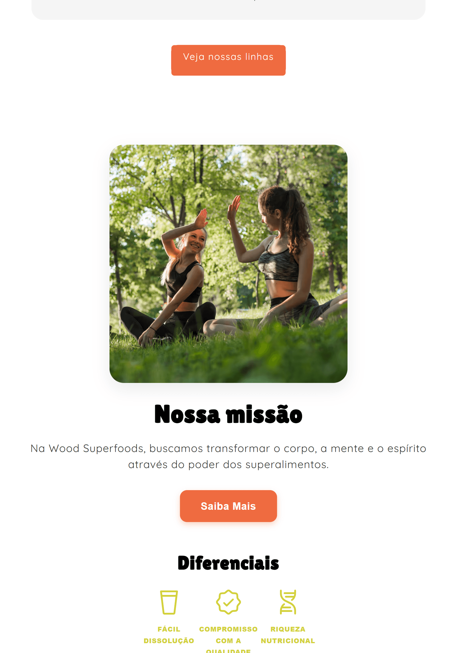 Missão e diferenciais — Wood Superfoods